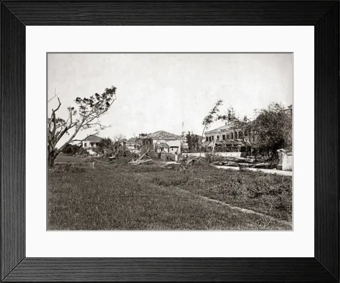 Framed Print : Typhoon damage, Canton, China, 1878 Framed Print : Typhoon damage, Canton, China, 1878