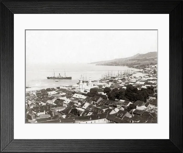 Framed Print : The harbour, St Pierre, Martinique, West Indies, circa 1900 Framed Print : The harbour, St Pierre, Martinique, West Indies, circa 1900