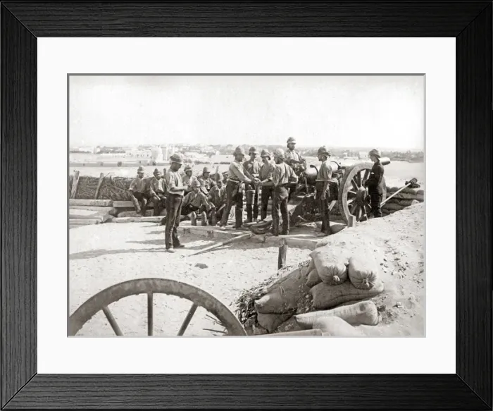 Framed Print : British soldiers and artillery, Egypt, circa 1880s Framed Print : British soldiers and artillery, Egypt, circa 1880s