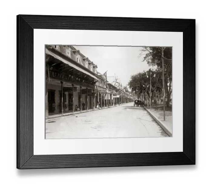 Framed Print : Street view, Port of Spain, Trinidad, West Indies, circa 190 Framed Print : Street view, Port of Spain, Trinidad, West Indies, circa 190