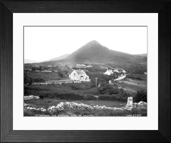Framed Print : Letterfrack and Diamond Mountain, Co. Galway