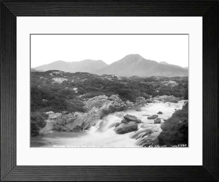 Framed Print : Dawros River and the Twelve Pins near Letterfrack, Co. Galwa Framed Print : Dawros River and the Twelve Pins near Letterfrack, Co. Galwa