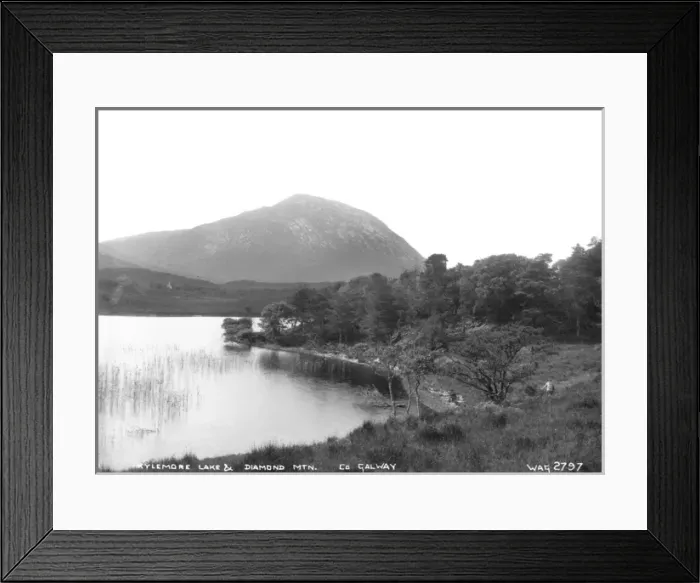 Framed Print : Kylemore Lake and Diamond Mountain. Co. Galway Framed Print : Kylemore Lake and Diamond Mountain. Co. Galway