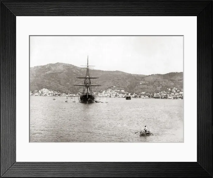 Framed Print : Harbour of Charlotte Amelia, St Thomas, West Indies, circa 1 Framed Print : Harbour of Charlotte Amelia, St Thomas, West Indies, circa 1