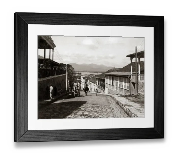 Framed Print : View towards the harbour, Santiago, Cuba, circa 1900 Framed Print : View towards the harbour, Santiago, Cuba, circa 1900