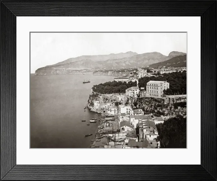 Framed Print : Amalfi coast Italy circa 1880s Framed Print : Amalfi coast Italy circa 1880s