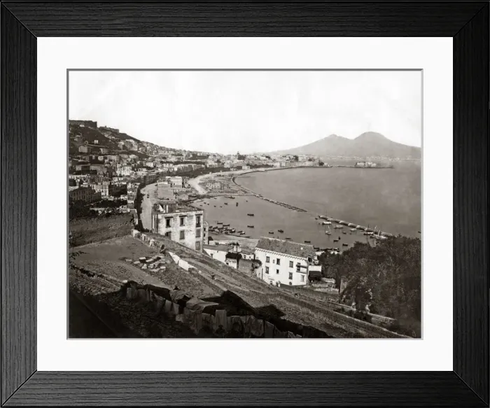 Framed Print : View of volcano Vesuvius, Italy, circa 1880s Framed Print : View of volcano Vesuvius, Italy, circa 1880s
