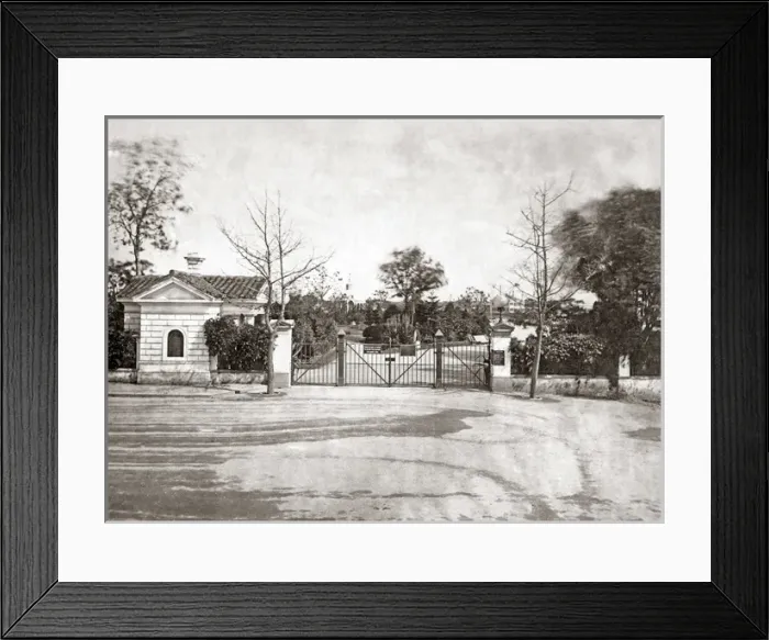 Framed Print : Entrance to the public gardens, Shanghai, China, circa 1880 Framed Print : Entrance to the public gardens, Shanghai, China, circa 1880