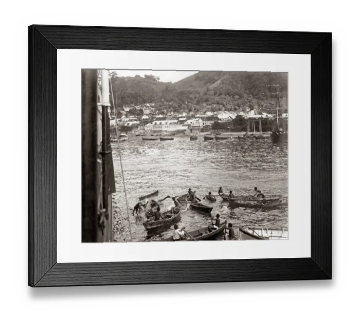Framed Print : The landing stage, St Pierre, Martinique, West Indies, circa Framed Print : The landing stage, St Pierre, Martinique, West Indies, circa