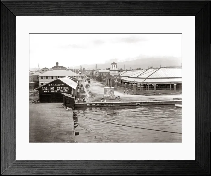 Framed Print : Kingstown from the harbour, Jamaica, West Indies, circa 1900 Framed Print : Kingstown from the harbour, Jamaica, West Indies, circa 1900