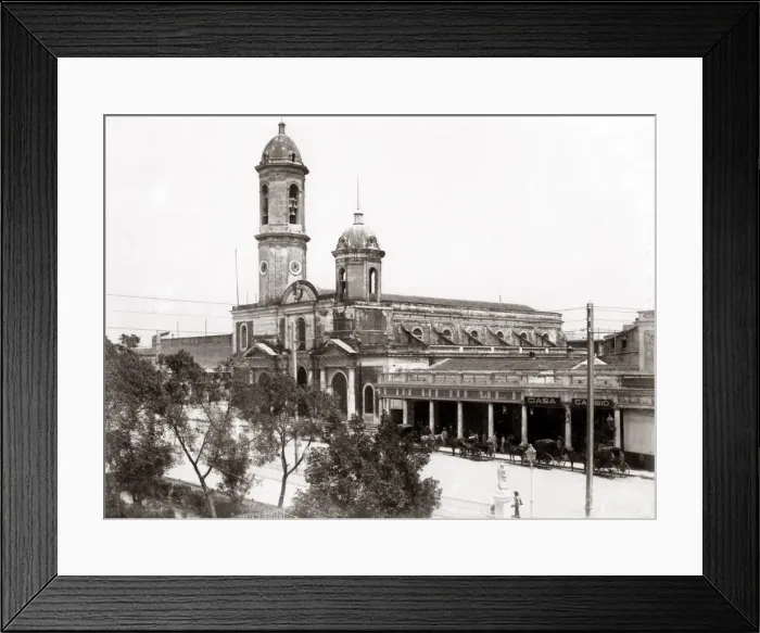 Framed Print : View of the cathedral, Cienfuegos, Cuba, circa 1900 Framed Print : View of the cathedral, Cienfuegos, Cuba, circa 1900