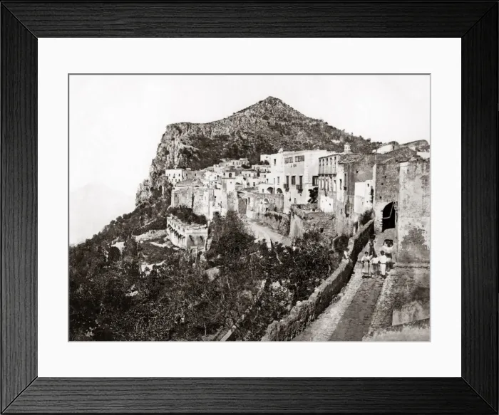 Framed Print : A view of Capri, italy, circa 1880s Framed Print : A view of Capri, italy, circa 1880s