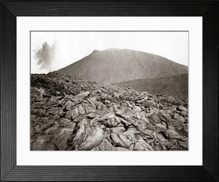 Framed Print : Lava of the slopes of volcano Vesuvius, italy, circa 1880s Framed Print : Lava of the slopes of volcano Vesuvius, italy, circa 1880s