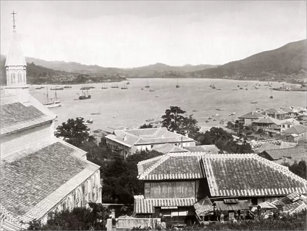 View from Minamigama Hill, Nagasaki, Japan, circa 1890