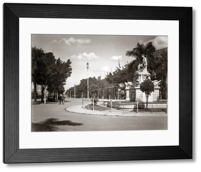 Framed Print : The Prado and Indian statue, Havana, Cuba, circa 1890 Framed Print : The Prado and Indian statue, Havana, Cuba, circa 1890