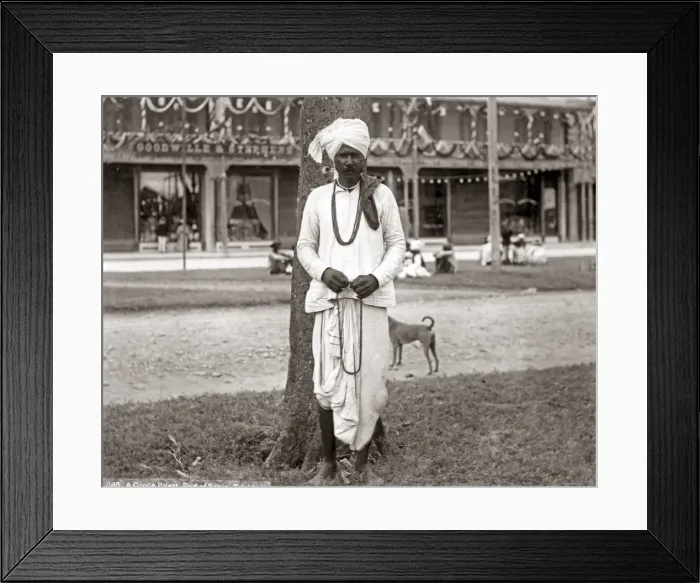 Framed Print : Indian priest, Port of Spain, Trinidad, West Indies, circa 1 Framed Print : Indian priest, Port of Spain, Trinidad, West Indies, circa 1