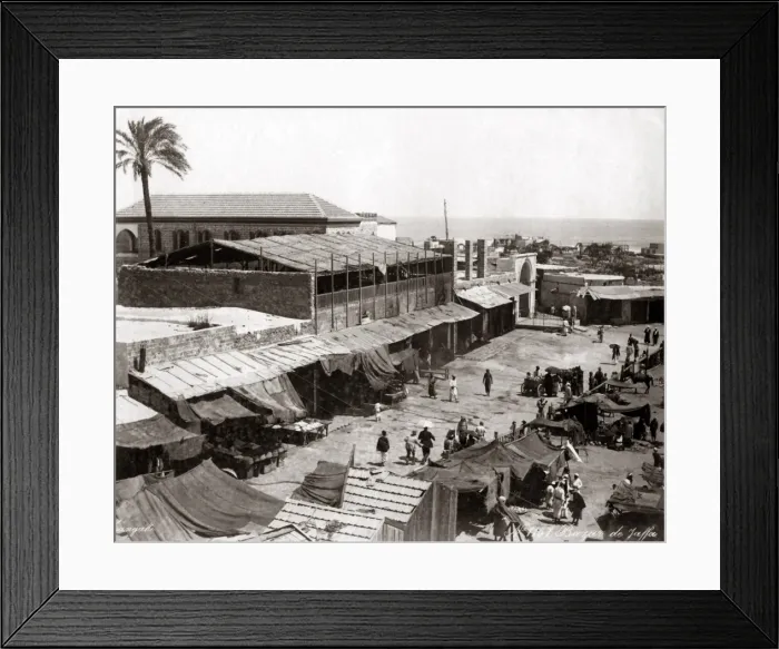 Framed Print : Bazaar at Jaffa, Palestine (Israel) circa 1880s Framed Print : Bazaar at Jaffa, Palestine (Israel) circa 1880s