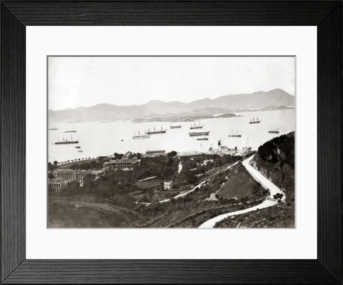 Framed Print : Hong Kong harbour, circa 1870s Framed Print : Hong Kong harbour, circa 1870s