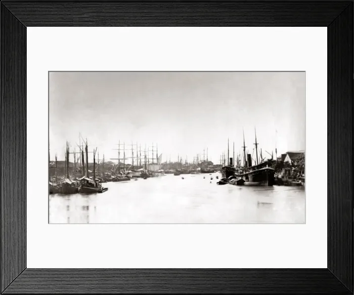 Framed Print : Hong Kong harbour, circa 1870s Framed Print : Hong Kong harbour, circa 1870s