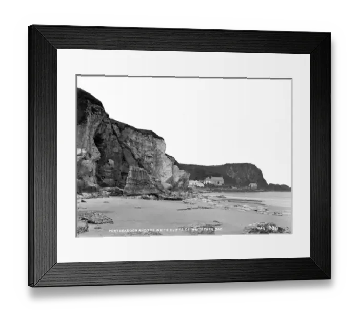 Framed Print : Portbraddon and the White Cliffs of Whitepark Bay Framed Print : Portbraddon and the White Cliffs of Whitepark Bay