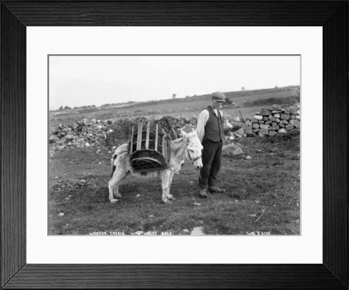 Framed Print : Wooden Creels With Hinged Base Framed Print : Wooden Creels With Hinged Base