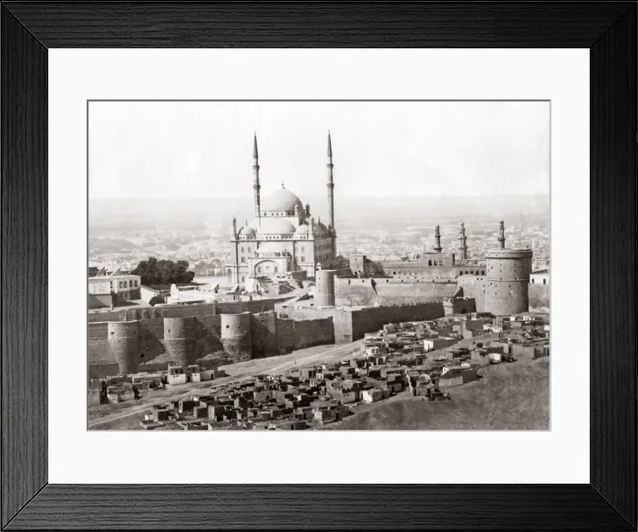 Framed Print : View of Cairo and the mosque of Muhammad Ali, circa 1890 Framed Print : View of Cairo and the mosque of Muhammad Ali, circa 1890