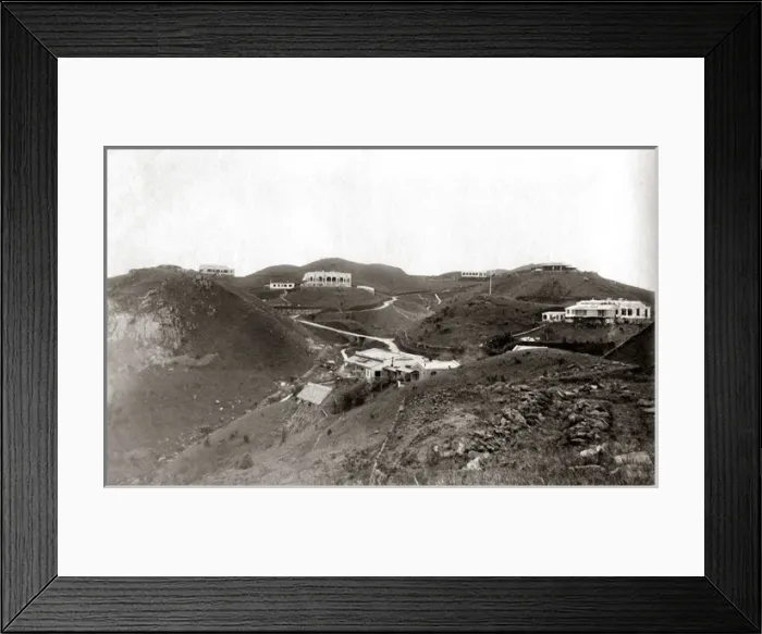 Framed Print : Houses on The Peak, Hong Kong, circa 1880s Framed Print : Houses on The Peak, Hong Kong, circa 1880s