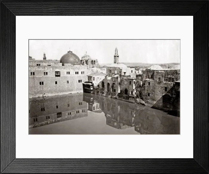 Framed Print : Pool of Hezekiah, Jerusalem, circa 1880s