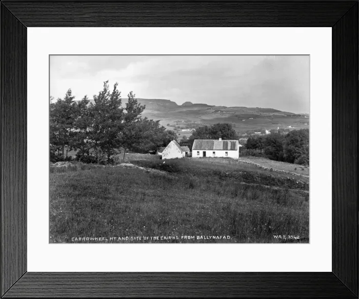 Framed Print : Carrowkeel Mt. and Site of the Cairns from Ballynafad Framed Print : Carrowkeel Mt. and Site of the Cairns from Ballynafad