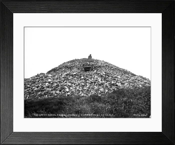 Framed Print : The Great Burial Cairn, (Gorman s) Carrowkeel, Co. Sligo