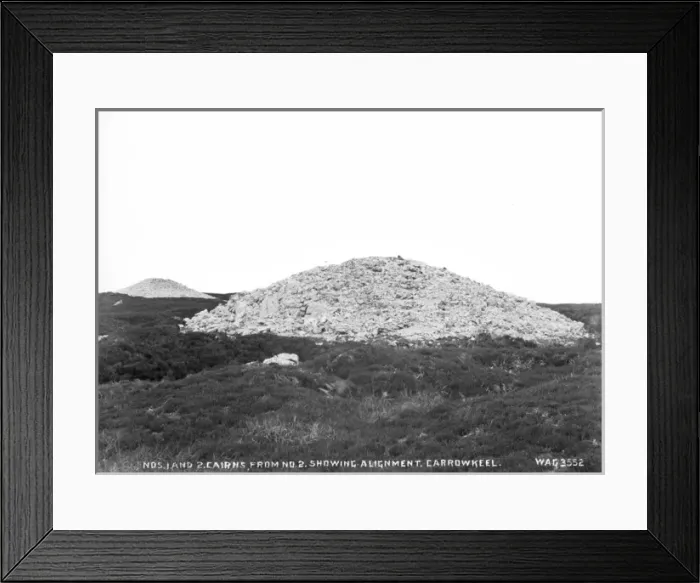 Framed Print : Nos. I. and 2. Cairns, from No. 2, Showing Alignment, Carrowke Framed Print : Nos. I. and 2. Cairns, from No. 2, Showing Alignment, Carrowke