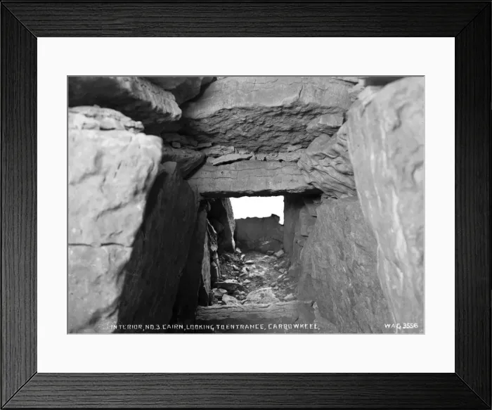 Framed Print : Interior, No. 3. Cairn, Looking to Entrance, Carrowkeel Framed Print : Interior, No. 3. Cairn, Looking to Entrance, Carrowkeel