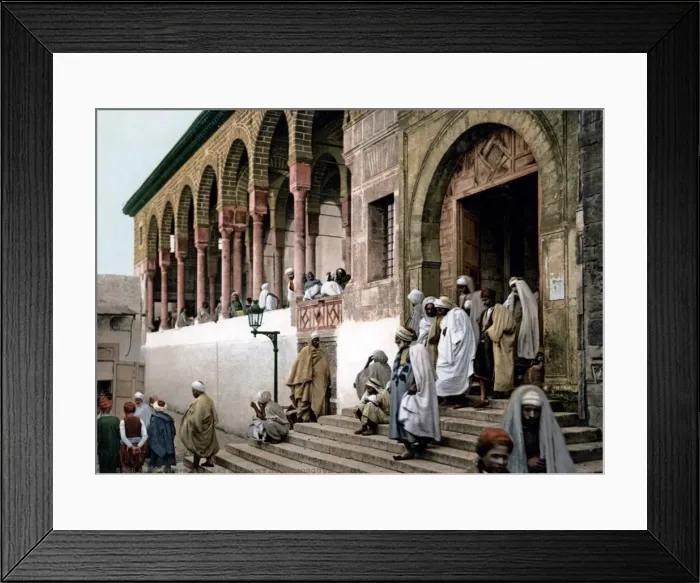 Framed Print : Coming from the mosque, Tunis, Tunisia, circa 1890s Framed Print : Coming from the mosque, Tunis, Tunisia, circa 1890s