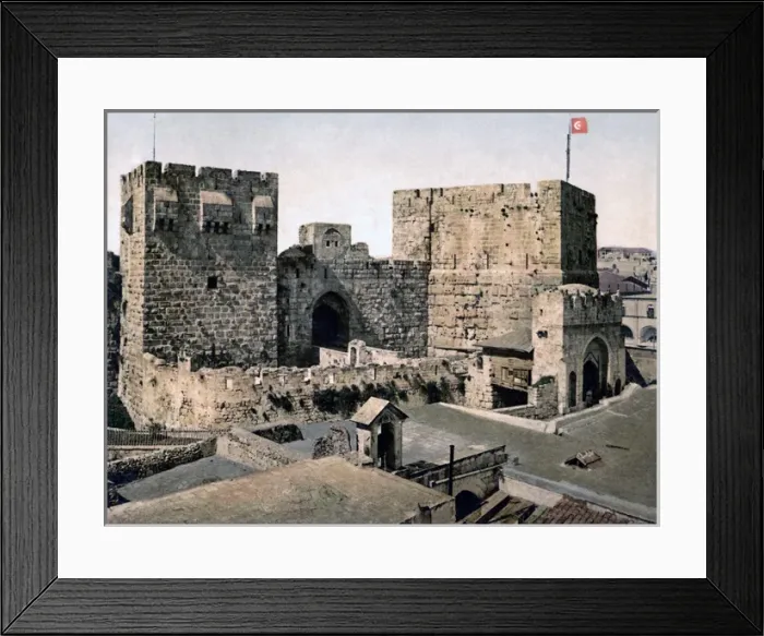 Framed Print : City walls and gate, Jerusalem, circa 1890s Framed Print : City walls and gate, Jerusalem, circa 1890s