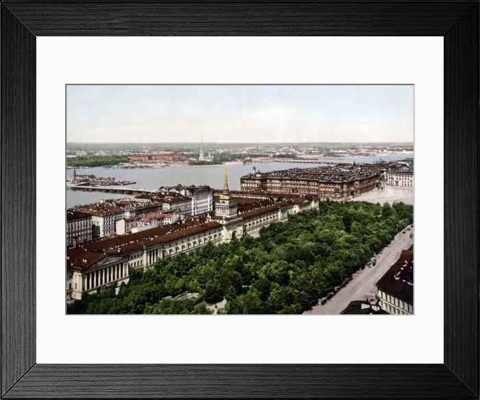 Framed Print : Rooftop view of St Petersburg, Russia, circa 1890s Framed Print : Rooftop view of St Petersburg, Russia, circa 1890s