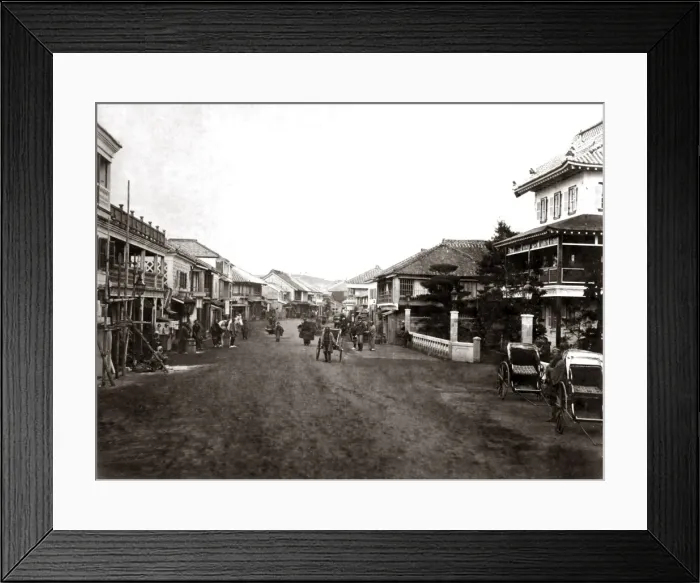 Framed Print : Takashima-cho Yokohama, Japan, 1870s Framed Print : Takashima-cho Yokohama, Japan, 1870s