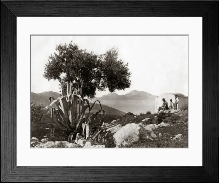 Framed Print : View of Capri from Sorrento, Italy, circa 1880s Framed Print : View of Capri from Sorrento, Italy, circa 1880s