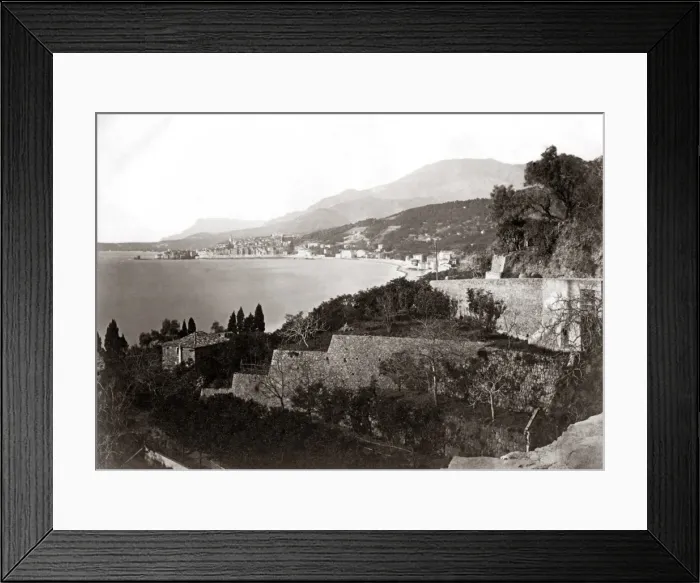 Framed Print : View of Mentone, France, circa 1890 Framed Print : View of Mentone, France, circa 1890