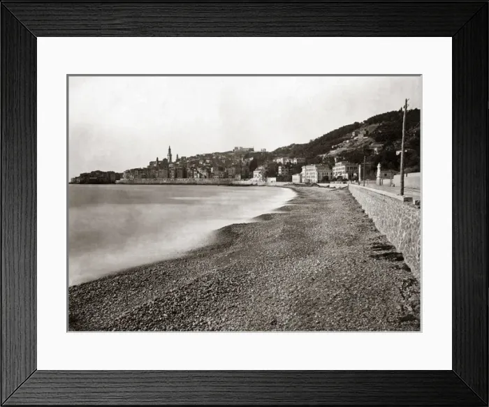 Framed Print : View of Mentone, France, circa 1890 Framed Print : View of Mentone, France, circa 1890