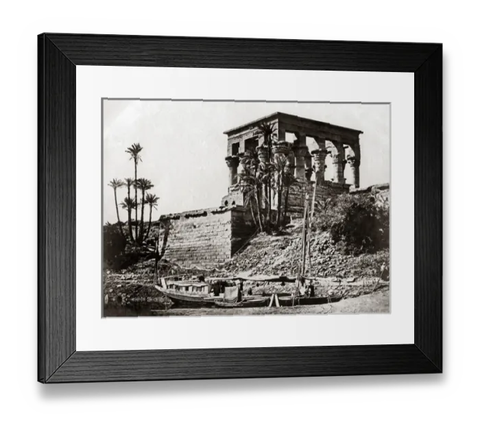 Framed Print : Pharoahs Bed on the island of philae, Egypt, circa 1880s
