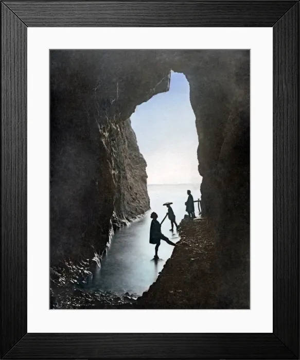 Framed Print : Cave at Enoshima, Japan, circa 1880s Framed Print : Cave at Enoshima, Japan, circa 1880s