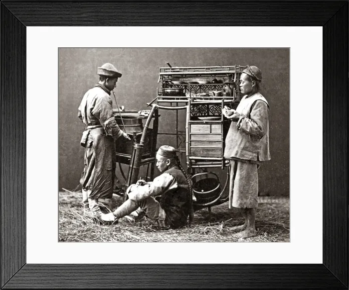 Framed Print : Street vendor, China circa 1880 Framed Print : Street vendor, China circa 1880