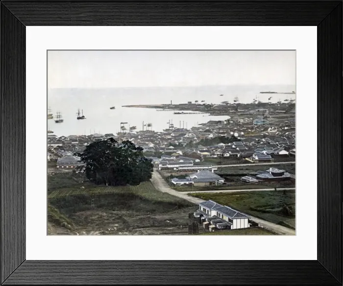 Framed Print : Kobe, Japan, circa 1880s Framed Print : Kobe, Japan, circa 1880s