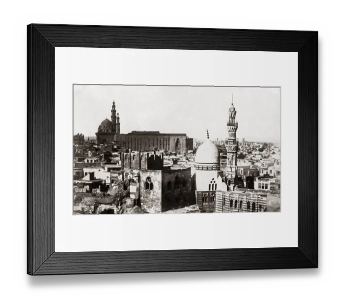 Framed Print : Rooftop view in Cairo, Egypt, circa 1870s Framed Print : Rooftop view in Cairo, Egypt, circa 1870s