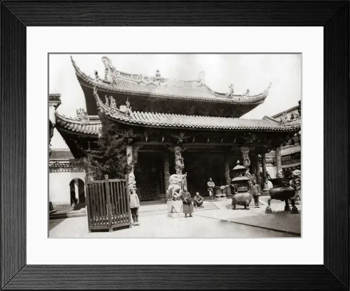 Framed Print : Temple in Shanghai, China circa 1880s Framed Print : Temple in Shanghai, China circa 1880s
