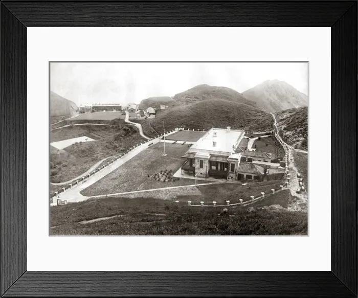 Framed Print : Houses on the Peak, Hong Kong, c1880s Framed Print : Houses on the Peak, Hong Kong, c1880s