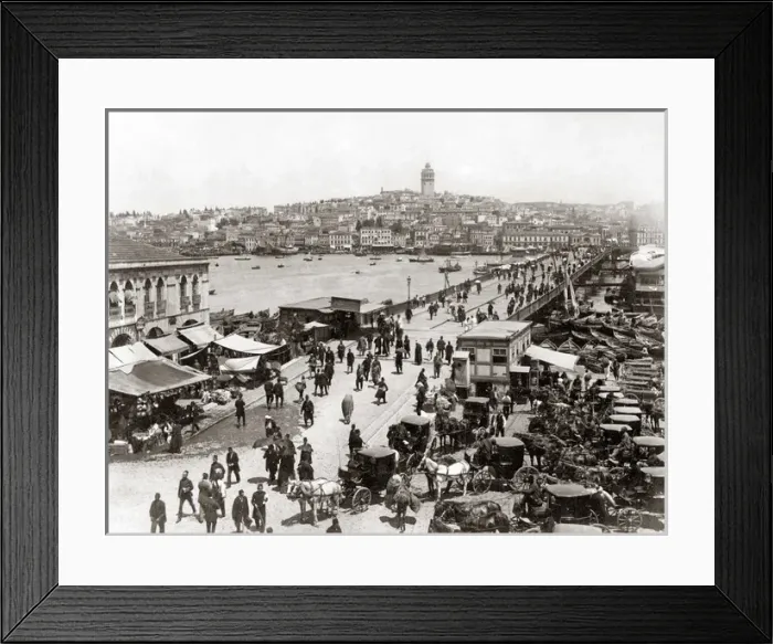 Framed Print : Galata Bridge, Constantinople, (Istanbul) Turkey, circa 1890 Framed Print : Galata Bridge, Constantinople, (Istanbul) Turkey, circa 1890