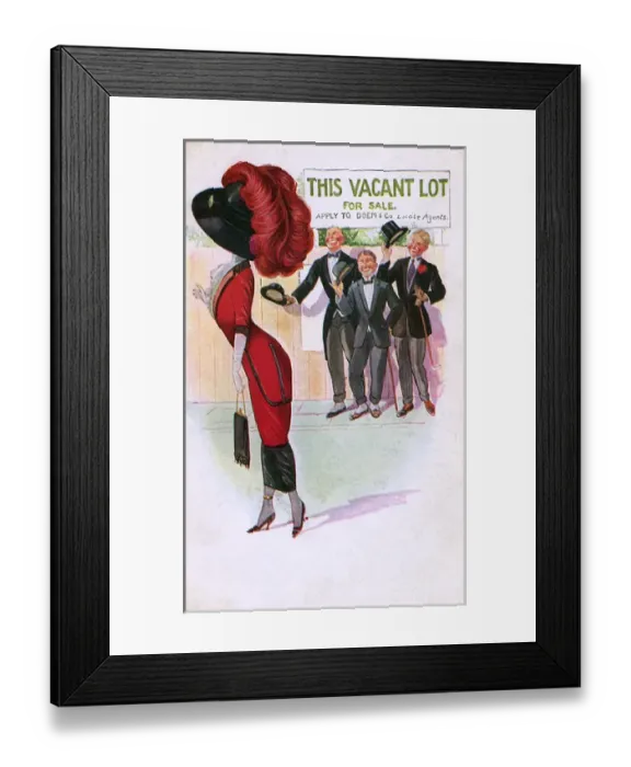 Framed Print : This Vacant Lot for Sale - Comic Postcard Framed Print : This Vacant Lot for Sale - Comic Postcard