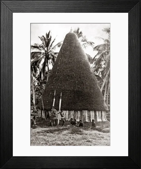 Framed Print : Native hut, New Caledonia, circa 1880s Framed Print : Native hut, New Caledonia, circa 1880s