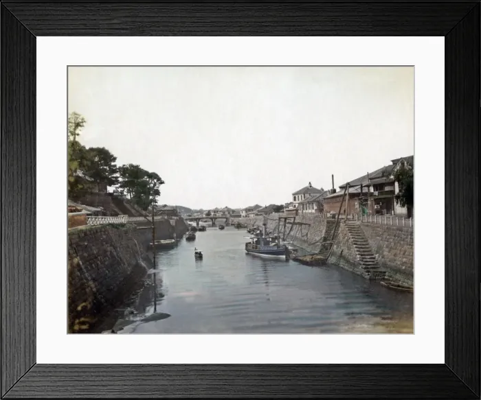Framed Print : The Creek, Yokohama, Japan, circa 1880s Framed Print : The Creek, Yokohama, Japan, circa 1880s